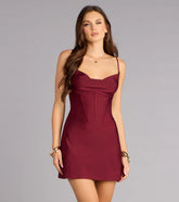 Sculpted Muse Cowl Mini Dress