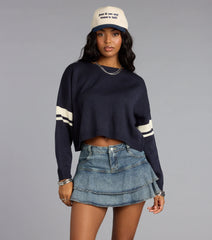 Everyday Cute Striped Long Sleeve Sweater