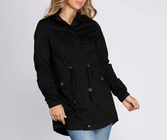 Fall In Line Longline Anorak