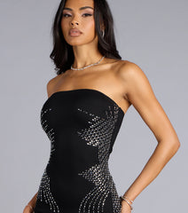Shine Curve Tube Mini Dress