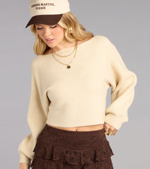 One Side Story Rib Knit Sweater