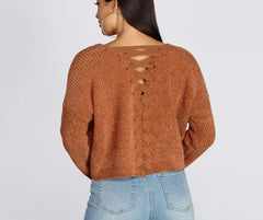 Chic In Chenille V-Neck Sweater