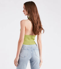 Summer Glow Asymmetric Halter Top