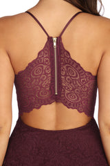 Lace Appeal Layered Skater Dress