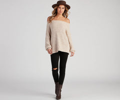 Cozy Chic Off The Shoulder Sweater