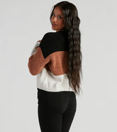 Real Sweet Colorblock Chenille Sweater