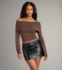 Falling For You Off-The-Shoulder Sweater