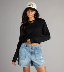 Falling For Layers Crop Knit Sweater