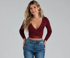 Pretty Wraps Long Sleeve Sweater