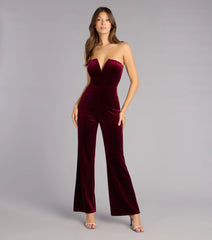 Enchanted Hour Velvet Plunge Jumpsuit