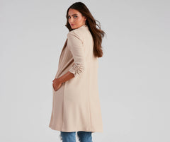 Boss Babe Crepe Longline Blazer