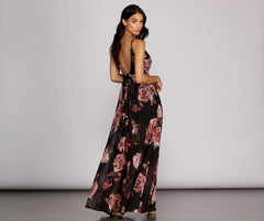 Astrid Chiffon Floral Gown