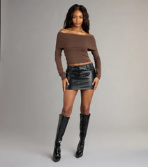 Falling For You Off-The-Shoulder Sweater