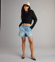 Falling For Layers Crop Knit Sweater