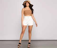 Basic Ribbed Knit Crop Top