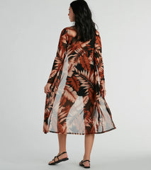 Sway With The Palm Print Mesh Duster