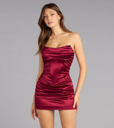 Brooke Satin Bodycon Mini Dress