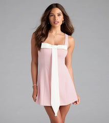 Cutest Icon Bow A-Line Mini Dress