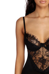 Tease Of Lace Bustier Dress