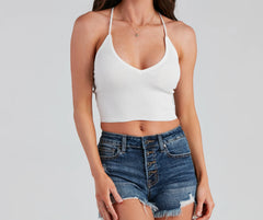 Limelight Lace Up Knit Top