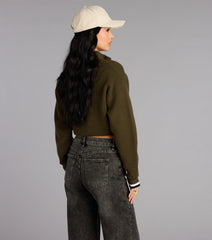 Season Shift Mock Neck Crop Sweater