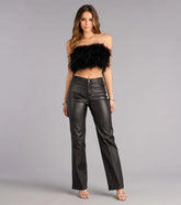 Walking The Walk Faux Leather Straight Leg Pants