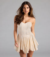 Sweet Yet Sultry Lace Skater Mini Dress