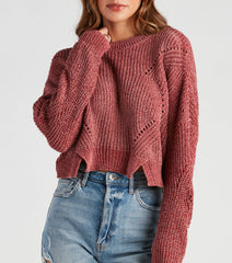 Seasonal Treat Chenille Crop Sweater