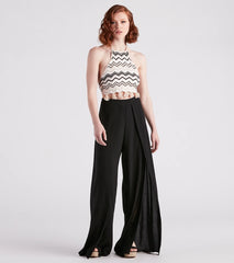 Under The Sun Chevron Knit Sweater Top