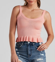 Perfectly Ripe Peplum Tank Top