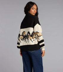 Giddy Up Knit Horse Cardigan