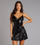 Starlight Mood Sequin Skater Dress