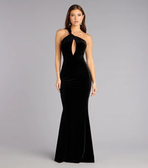 Monica Velvet Cutout Mermaid Formal Dress