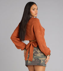 Spice And Everything Nice Tie Back Sweater