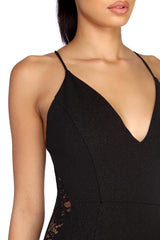 Vivian Formal Glitter And Lace Dress