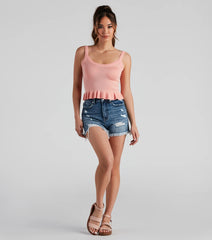 Perfectly Ripe Peplum Tank Top