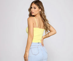 Best Life Ruched Crop Top