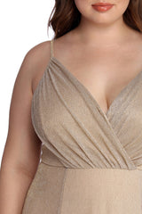 Plus Corinne Sparkle Lurex Dress