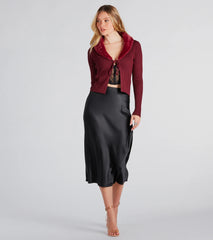 Cozy Luxury Faux Fur Tie-Front Cardigan Sweater