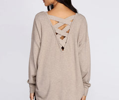 Cozy Vibes Lattice Tunic