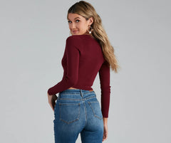 Pretty Wraps Long Sleeve Sweater