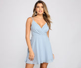 Take A Twirl Chiffon Skater Dress