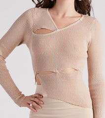 She's A Trendsetter Destructed Detail Crop Top