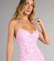 Bella Sequin Mesh Mini Dress