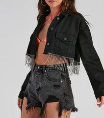 Rhine And True Denim Crop Jacket