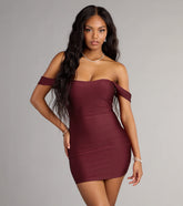 Sweetheart Crush Off-The-Shoulder Mini Dress
