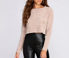 Cozy Chenille Crop Top