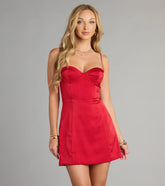 Laced In Desire Satin Mini Dress