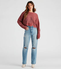 Seasonal Treat Chenille Crop Sweater