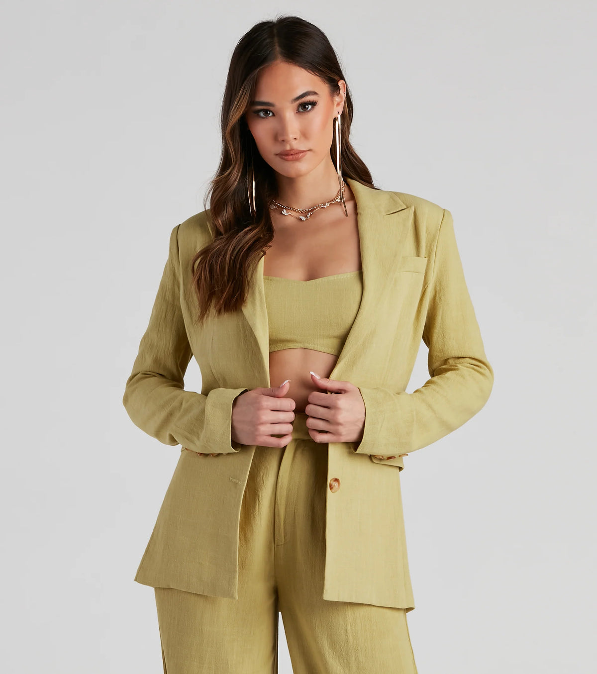 On The Move Linen Woven Blazer